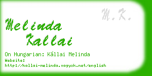 melinda kallai business card