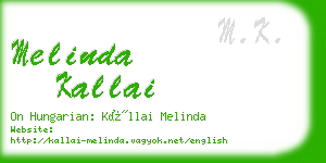 melinda kallai business card